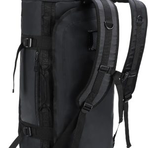 MIER Large Duffel Backpack Sports Gym Bag with Shoe Compartment, Heavy Duty and Water Resistant, Black, 90L